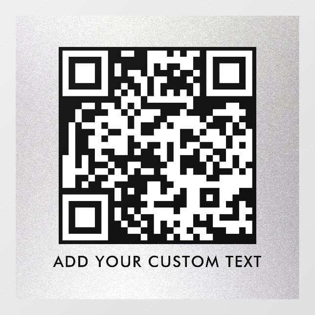QR Code | Modern Simple Stylish Scannable  Window Cling (Sheet)
