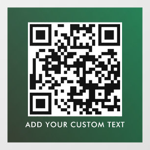 QR Code   Modern Simple Stylish Scannable  Window Cling