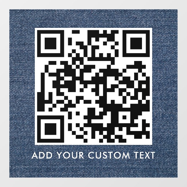 QR Code | Modern Simple Stylish Scannable  Window Cling (Sheet)