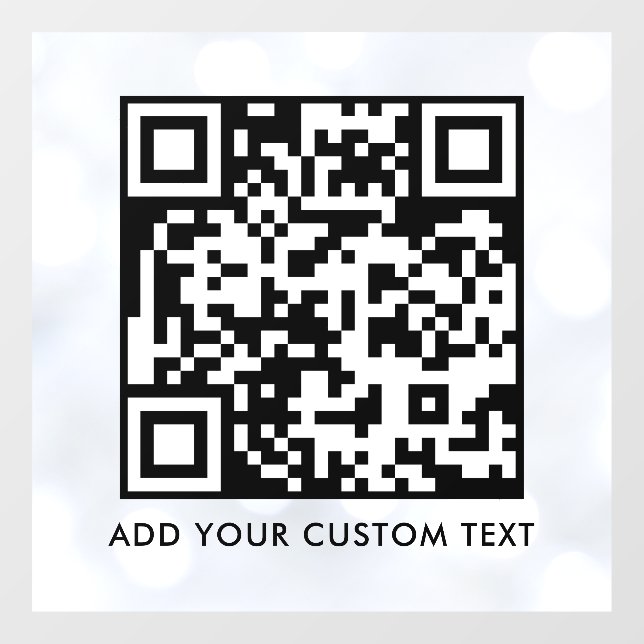 QR Code | Modern Simple Stylish Scannable  Window Cling (Sheet)
