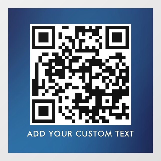 QR Code | Modern Simple Stylish Scannable  Window Cling (Sheet)
