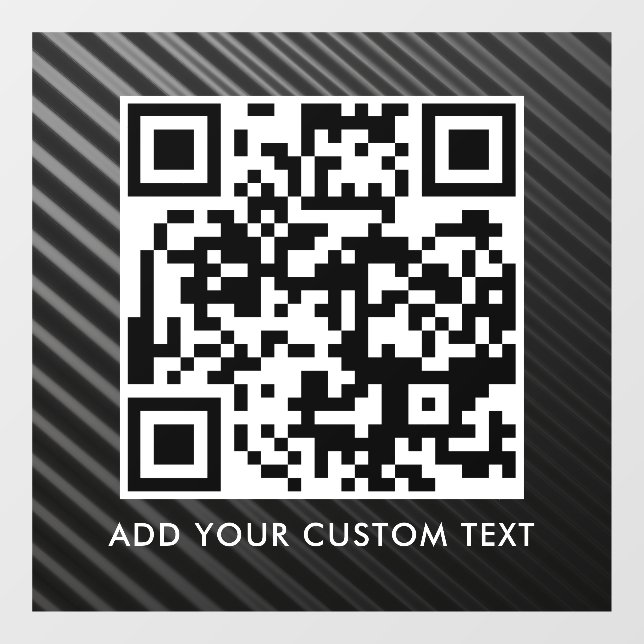 QR Code | Modern Simple Stylish Scannable  Window Cling (Sheet)