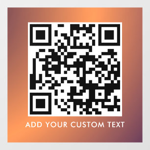 QR Code Modern Simple Stylish Scannable Window Cling