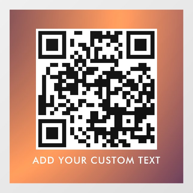 QR Code | Modern Simple Stylish Scannable  Window Cling (Sheet)