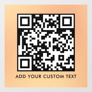 QR Code   Modern Simple Stylish Scannable  Window Cling