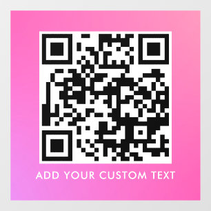 QR Code   Modern Simple Stylish Scannable  Window Cling