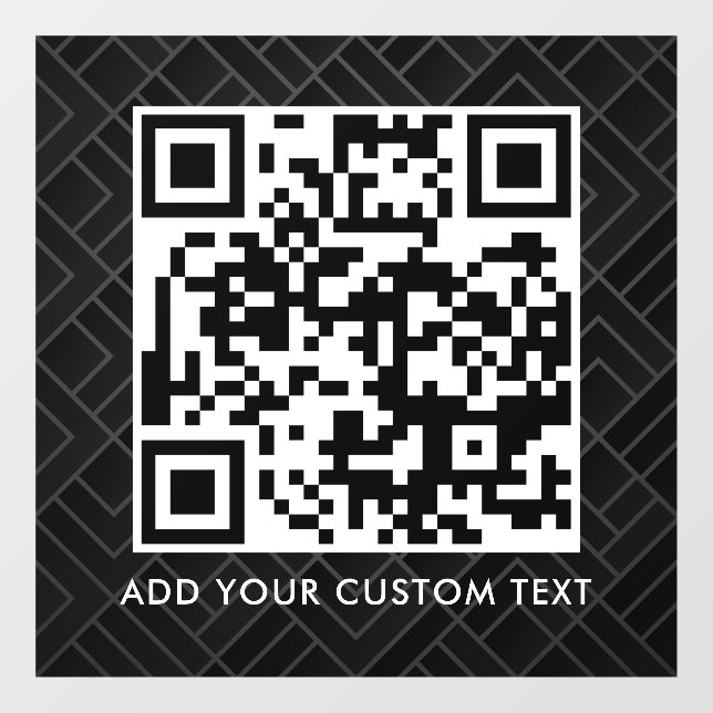 QR Code | Modern Simple Stylish Scannable  Window Cling (Sheet)