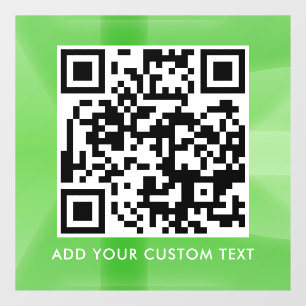 QR Code   Modern Simple Stylish Scannable  Window Cling