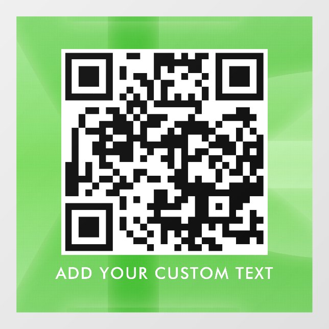 QR Code | Modern Simple Stylish Scannable  Window Cling (Sheet)