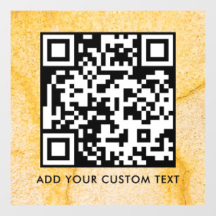 QR Code   Modern Simple Stylish Scannable  Window Cling
