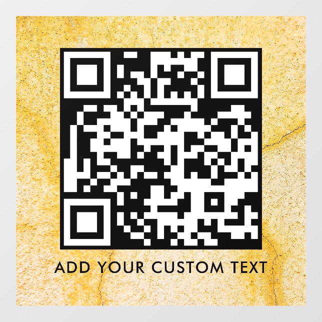 QR Code | Modern Simple Stylish Scannable  Window Cling (Sheet)