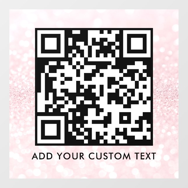 QR Code | Modern Simple Stylish Scannable  Window Cling (Sheet)