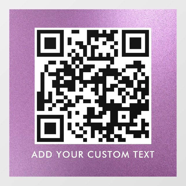 QR Code | Modern Simple Stylish Scannable  Window Cling (Sheet)