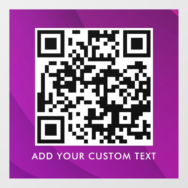 QR Code | Modern Simple Stylish Scannable  Window Cling (Sheet)