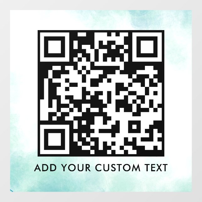 QR Code | Modern Simple Stylish Scannable  Window Cling (Sheet)