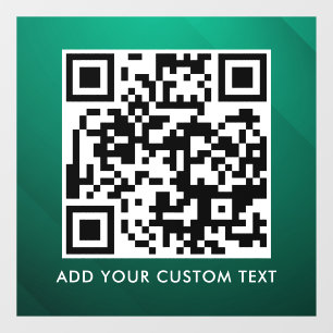 QR Code   Modern Simple Stylish Scannable  Window Cling
