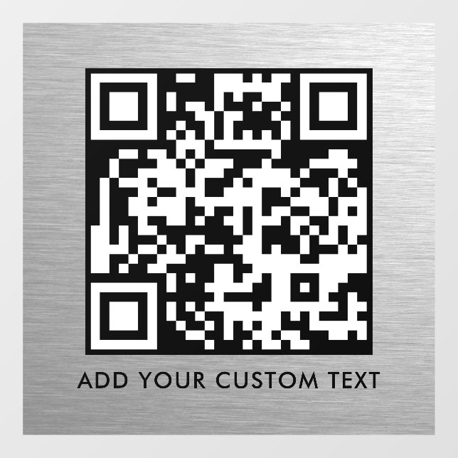 QR Code | Modern Simple Stylish Scannable  Window Cling (Sheet)