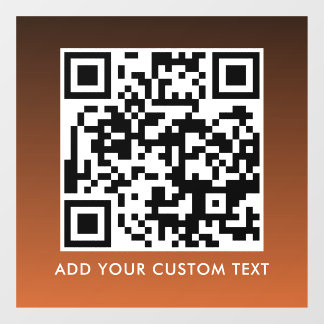 QR Code | Modern Simple Stylish Scannable Window Cling
