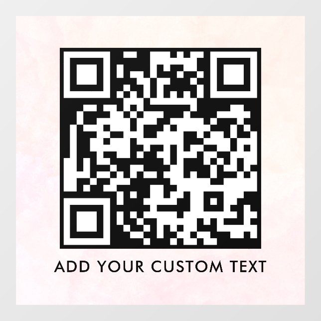 QR Code | Modern Simple Stylish Scannable  Window Cling (Sheet)