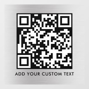 QR Code   Modern Simple Stylish Scannable  Window Cling