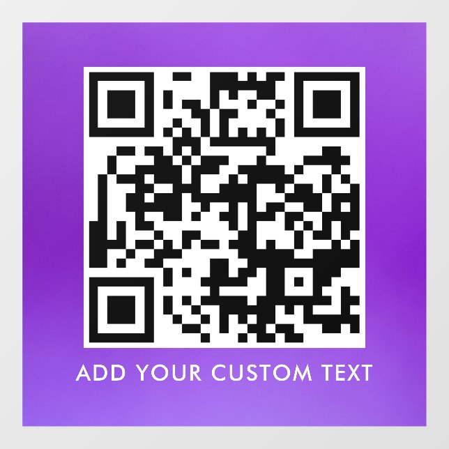 QR Code | Modern Simple Stylish Scannable  Window Cling (Sheet)