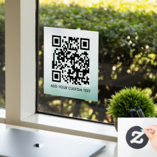 QR Code Modern Stylish Scannable Window Cling