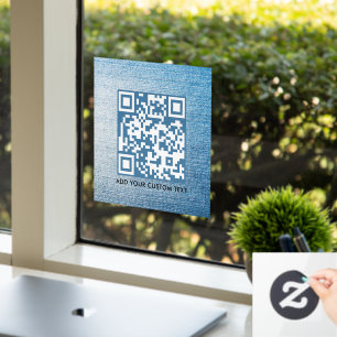 QR Code Modern Stylish Scannable Window Cling