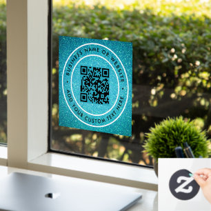 QR Code   Modern Stylish Scannable Window Cling