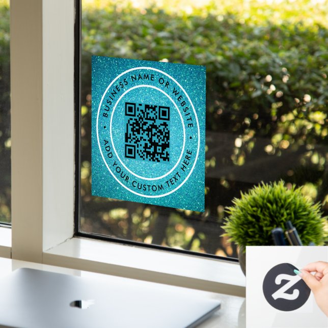QR Code | Modern Stylish Scannable Window Cling (Office)