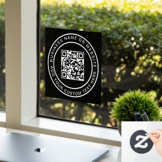 QR Code | Modern Stylish Scannable Window Cling