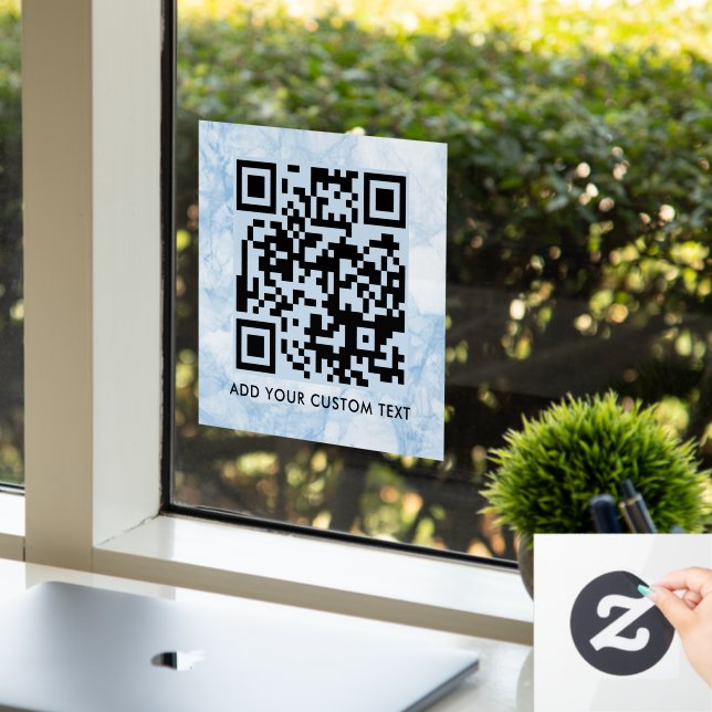 QR Code | Modern Stylish Scannable Window Cling (Office)