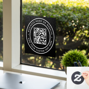 QR Code Modern Stylish Scannable Window Cling