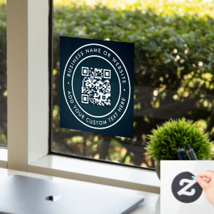 QR Code   Modern Stylish Scannable Window Cling