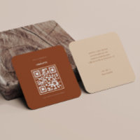 QR Code Modern Terracotta Appointment Card