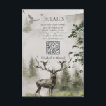 QR Code Mountain Forest Rustic Wedding Details Enclosure Card<br><div class="desc">Are you looking for a unique way to include your wedding details? Look no further than the QR Code Mountain Forest Rustic Wedding Details Enclosure Card! This chic and rustic card features a stunning mountain and forest scene with charming forest animals and birds. It's a perfect choice for couples who...</div>