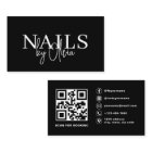 QR Code Nail Specialist Artist Modern Typography 