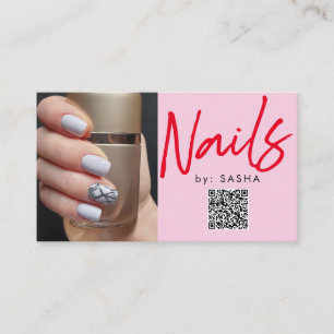 QR code nails photo business cards