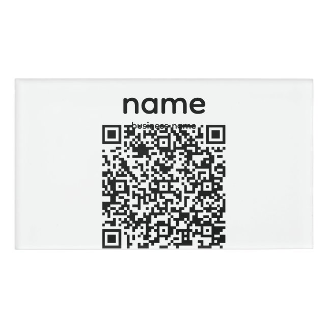QR Code Name Tag (Front)