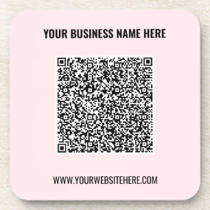 QR Code Name Website Beverage Coaster Promotional