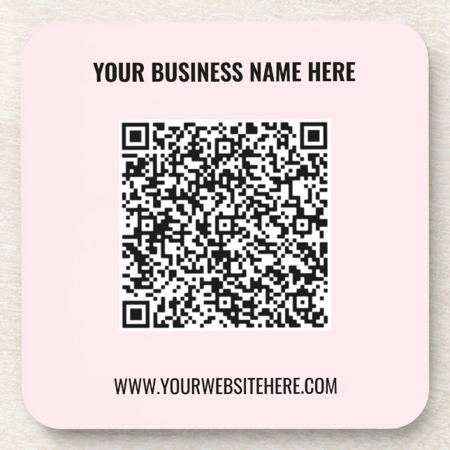 QR Code Name Website Beverage Coaster Promotional (Front)