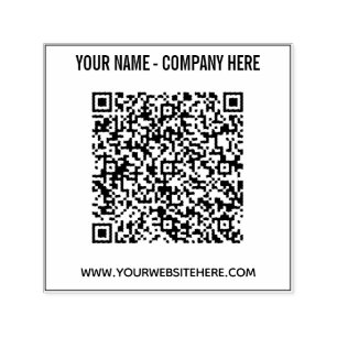 QR Code Name Website Personalized Business Stamp