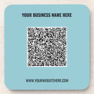 QR Code Name Website Professional Beverage Coaster