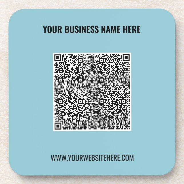 QR Code Name Website Professional Beverage Coaster (Front)