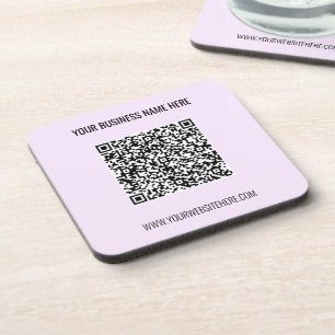 QR Code Name Website Promotional Beverage Coaster