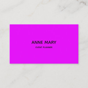 QR Code Neon Pink Purple Violet Modern Girly Business Card