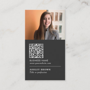 QR code networking modern logo real estate Busine Business Card