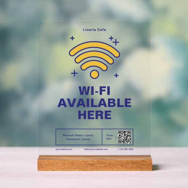 Qr Code Nom commercial Minimal wifi Détails (Neutre)