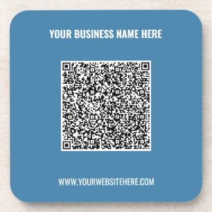 QR Code Nom commercial Site Web Dessous de verre p