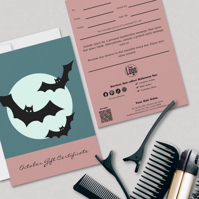 QR Code Note Halloween Stylist Gift Certificate (QR Code Note Halloween Stylist Gift Certificate)