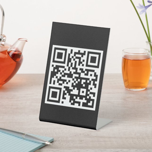 QR Code Only 4"x6" Pedestal Sign (In SItu)
